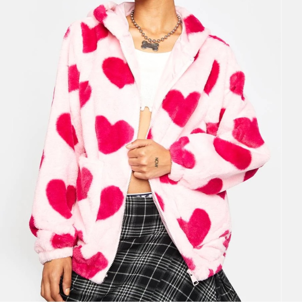 Superforme Dolls Kill Hearts Fleece Jacket